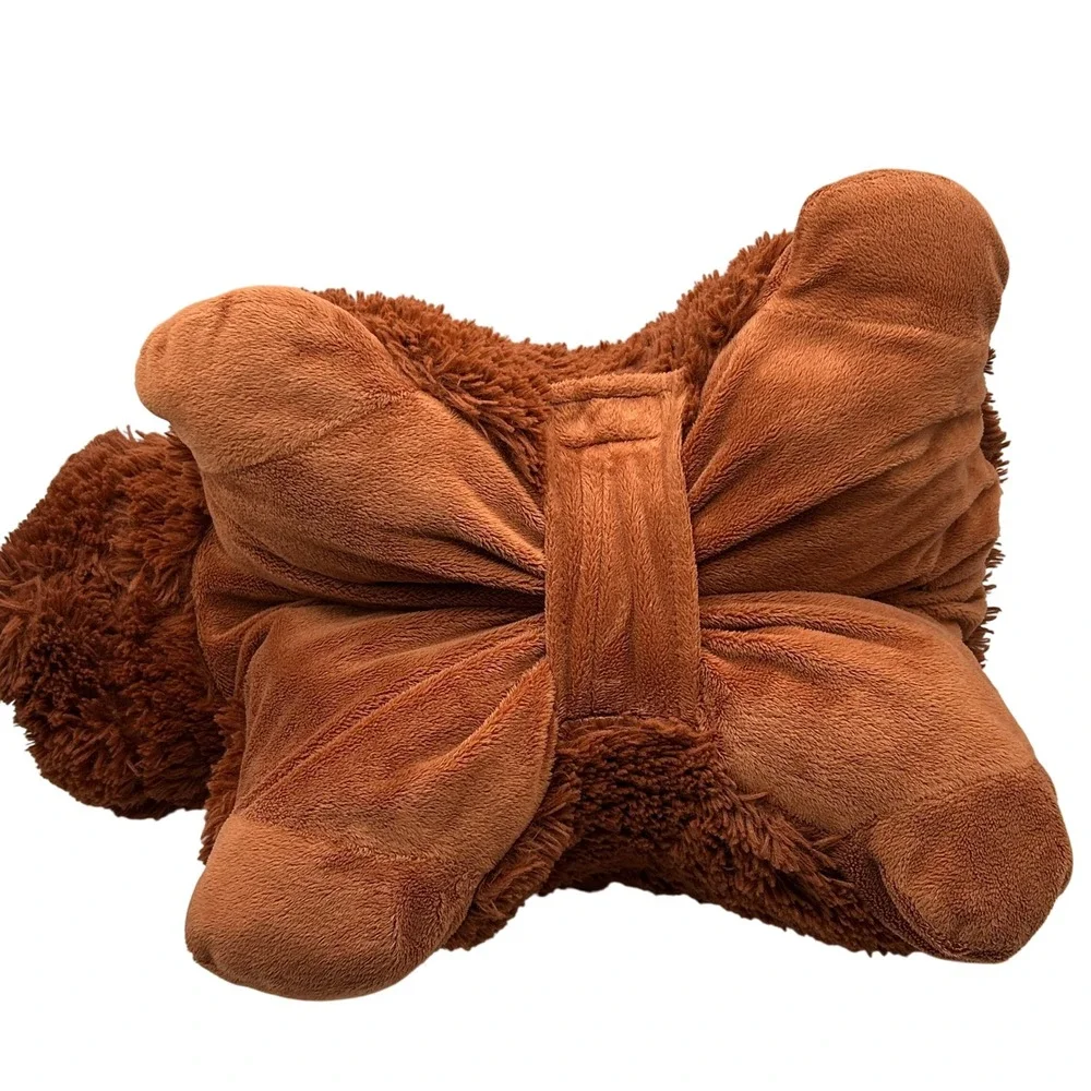 Kids Pillow Pal Stuffed Animal Brown Bear Plush Nap‎ Cuddle Pillow Bedding Toy